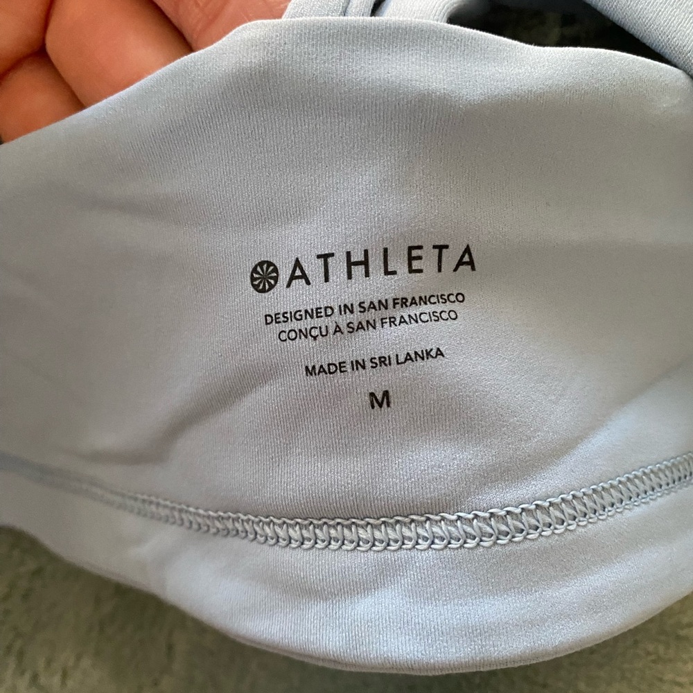 Athleta Sky Blue Sports Bra NWOT MED.